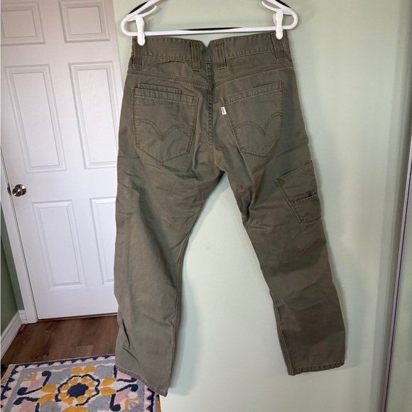 Levi’s Workwear Olive Trousers Straight Leg - Picture 3 of 5